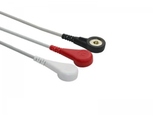 兼容迈瑞（Mindray）EA6131B&0010-30-43117的心电导联线-3导联,扣式，AHA