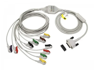 兼容Philips的一体式心电图电缆 – 10导联，鳄鱼夹，IEC