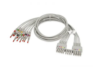 兼容Mortara 9293-046-61的心电图机导联线 – 10导联，4mm香蕉插，IEC