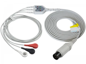 兼容迈瑞（Mindray）EA6131B&0010-30-43117的心电导联线-3导联,扣式，AHA