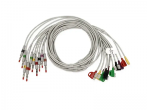 兼容Philips 989803129161的心电图机导联线 – 10导联，4mm香蕉插，IEC