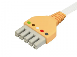 兼容迈瑞（Mindray）0010-30-42735&0010-30-42736的一次性心电导联线 – 5导联