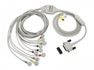 兼容Philips的一体式心电图电缆 – 10导联，扣式，IEC