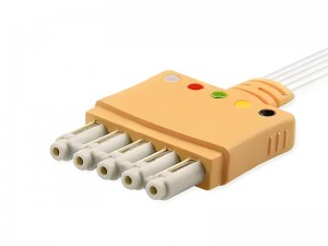 兼容飞利浦（PHILIPS）989803173131&989803174211的一次性心电导联线 – 5导联