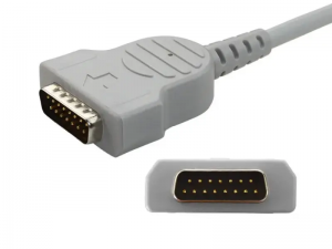 兼容GE的一体式心电图电缆 – 10导联，鳄鱼夹，IEC