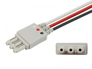 兼容飞利浦（Philips) M1673A 的心电导联线 – 3导联，扣式