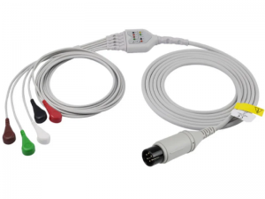 兼容迈瑞（Mindray）EA6151B&0010-30-43116的心电导联线-5导联,扣式，AHA