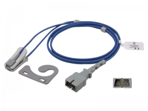 兼容 Biolight 的重复性分体式血氧传感器（成人耳夹）