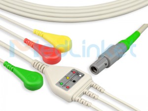 兼容 BIONETKOREA/MEK 的一体式监护心电导联线