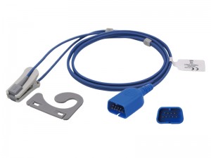 兼容日本光电（Nihon Kohden）的重复性分体式血氧传感器（成人耳夹）