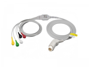 兼容飞利浦（Philips）989803160801的一体式心电导联-5导联,扣式，IEC