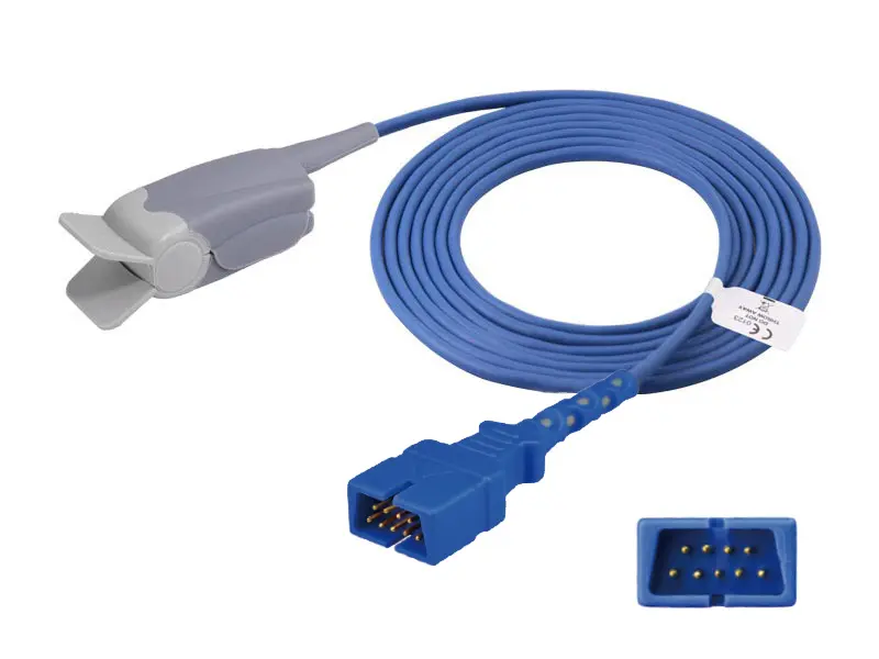 兼容 Biolight 的重复性分体式血氧传感器（成人指夹）