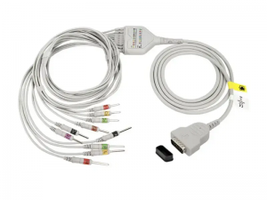 兼容GE的一体式心电图电缆 – 10导联，3 mm 插针，IEC