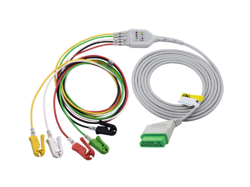 兼容日本广电的一体式心电导联线