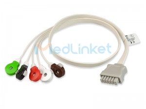 Hot Sale for Blood Collection Bag –  Disposable ECG lead wires ER028C5I  – Med-link
